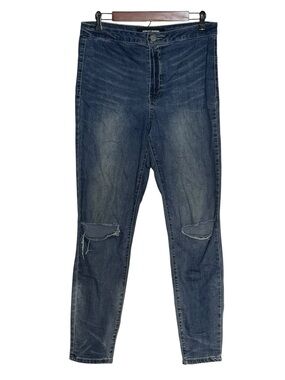 Ashley Mason Slim Fit High Rise Torn Knee Jeans Size 29 Stretch Casual